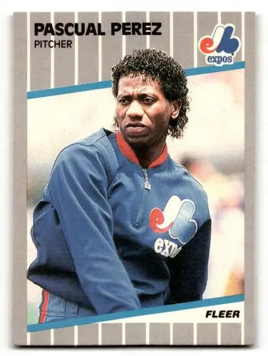 Original gloss Pascual Perez Montreal baseball card featuring Montreal Expos player