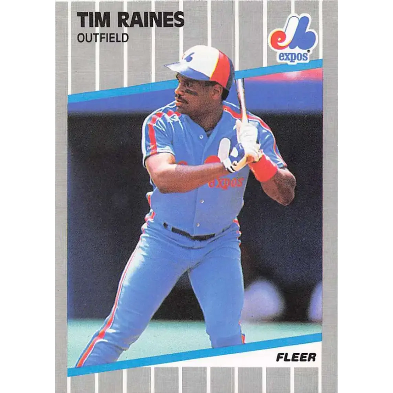1989 Fleer #391 Tim Raines EX Excellent Montreal Expos Baseball Card - Baseball Card Single