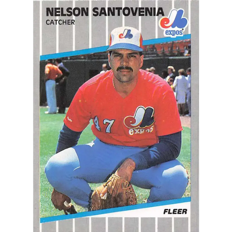 1989 Fleer #393 Nelson Santovenia EX Excellent Montreal Expos Baseball Card - Baseball Card Single