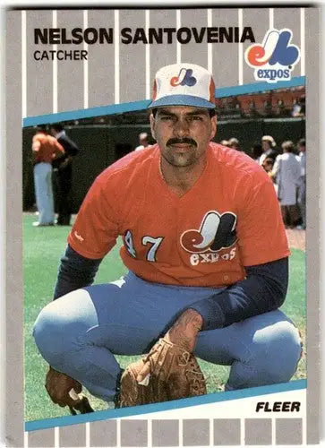 Nelson Santovenia 1989 Fleer baseball card with original gloss, part of simply sandoval collection