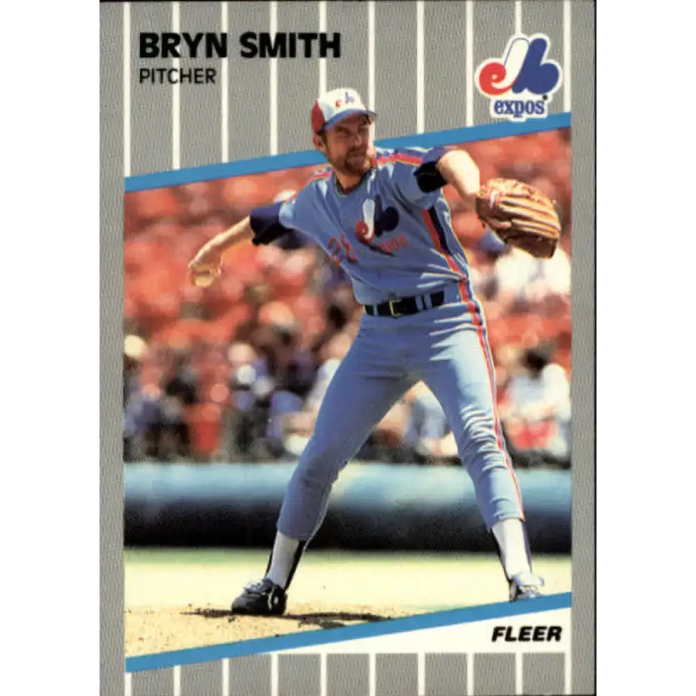 1989 Fleer #394 Bryn Smith EX Excellent Montreal Expos Baseball Card - Baseball Card Single