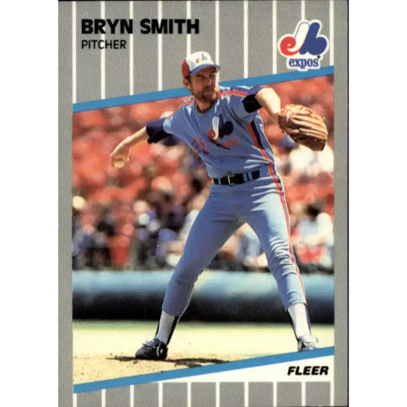 1989 Fleer #394 Bryn Smith EX Excellent Montreal Expos Baseball Card - Baseball Card Single