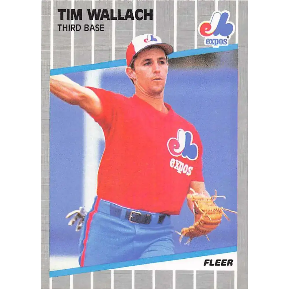 1989 Fleer #395 Tim Wallach EX Excellent Montreal Expos Baseball Card - Baseball Card Single