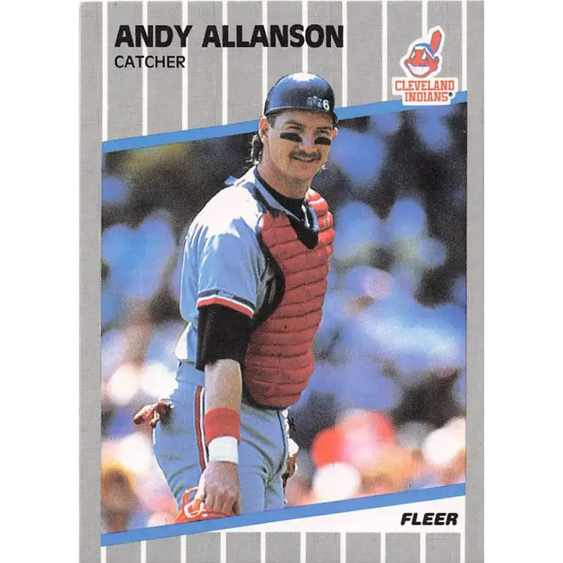 1989 Fleer #396 Andy Allanson EX Excellent Cleveland Indians Baseball Card - Baseball Card Single