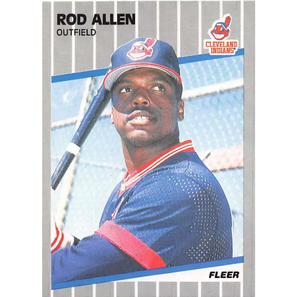 1989 Fleer #397 Rod Allen EX Excellent Cleveland Indians Baseball Card - Baseball Card Single