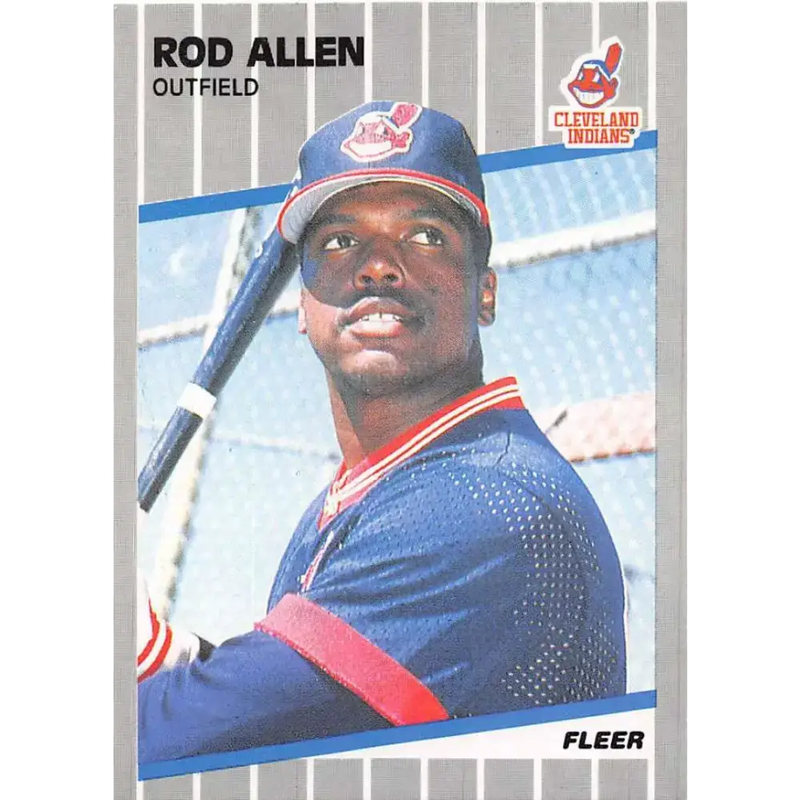 1989 Fleer #397 Rod Allen EX Excellent Cleveland Indians Baseball Card - Baseball Card Single