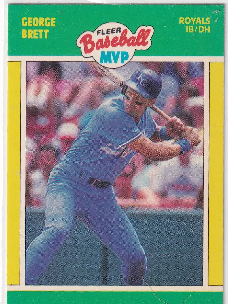 1989 FLEER #4 GEORGE BRETT MVP- KANSAS CITY ROYALS - Baseball Card Single