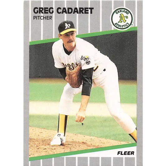 1989 Fleer #4 Greg Cadaret EX Excellent Oakland Athletics Baseball Card