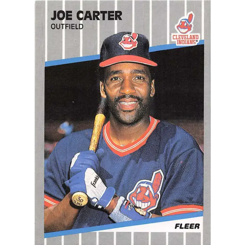 1989 Fleer #400 Joe Carter EX Excellent Cleveland Indians Baseball Card - Baseball Card Single