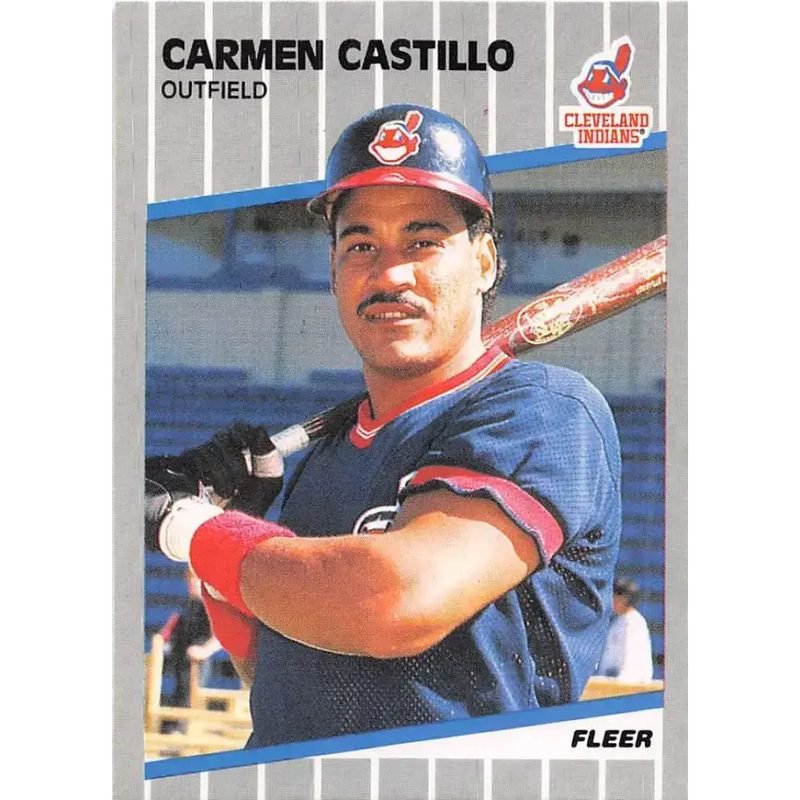 1989 Fleer #401 Carmen Castillo EX Excellent Cleveland Indians Baseball Card - Baseball Card Single