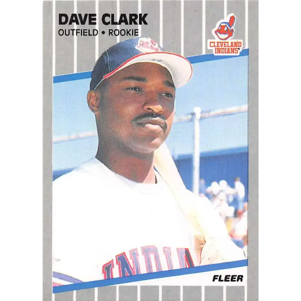 1989 Fleer #402 Dave Clark EX Excellent Cleveland Indians Baseball Card - Baseball Card Single