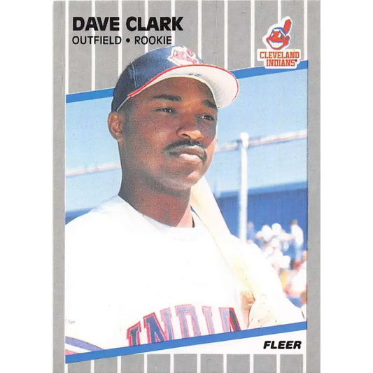 1989 Fleer #402 Dave Clark EX Excellent Cleveland Indians Baseball Card - Baseball Card Single