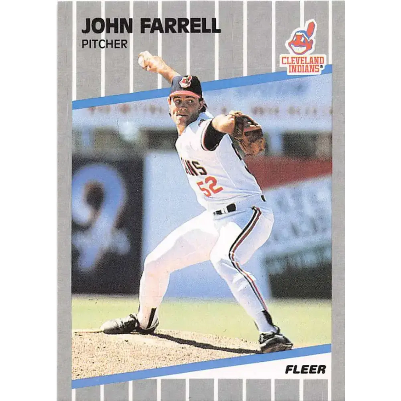1989 Fleer #403 John Farrell EX Excellent Cleveland Indians Baseball Card - Baseball Card Single