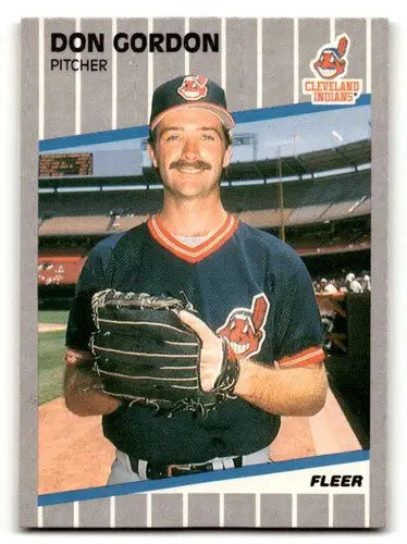 Original gloss Don Gordon Cleveland baseball card from 1989 Fleer #405 GMID:60673