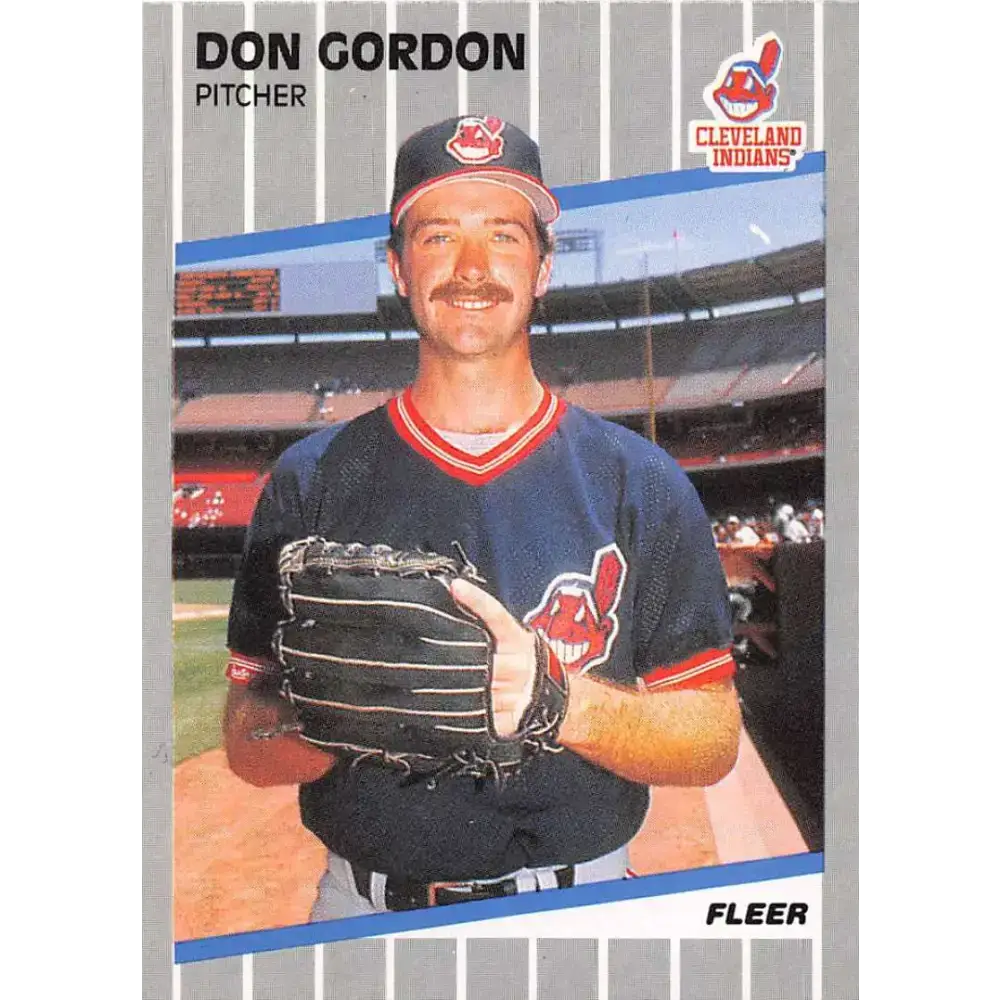1989 Fleer #405 Don Gordon EX Excellent Cleveland Indians Baseball Card - Baseball Card Single