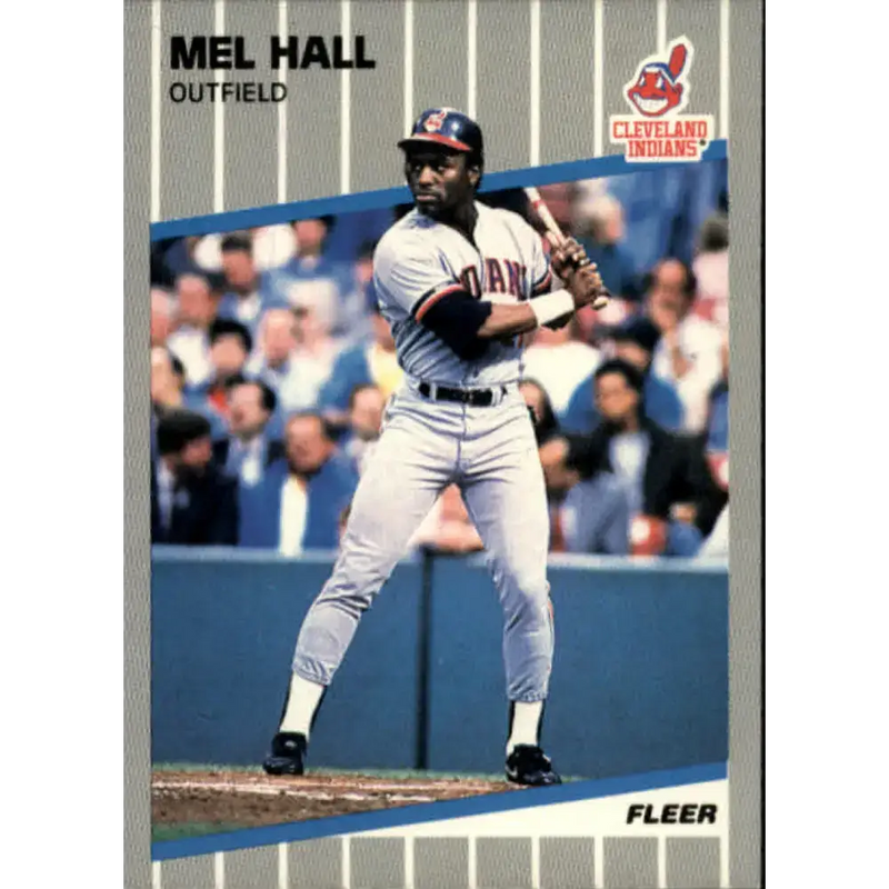 1989 Fleer #406 Mel Hall EX Excellent Cleveland Indians Baseball Card - Baseball Card Single