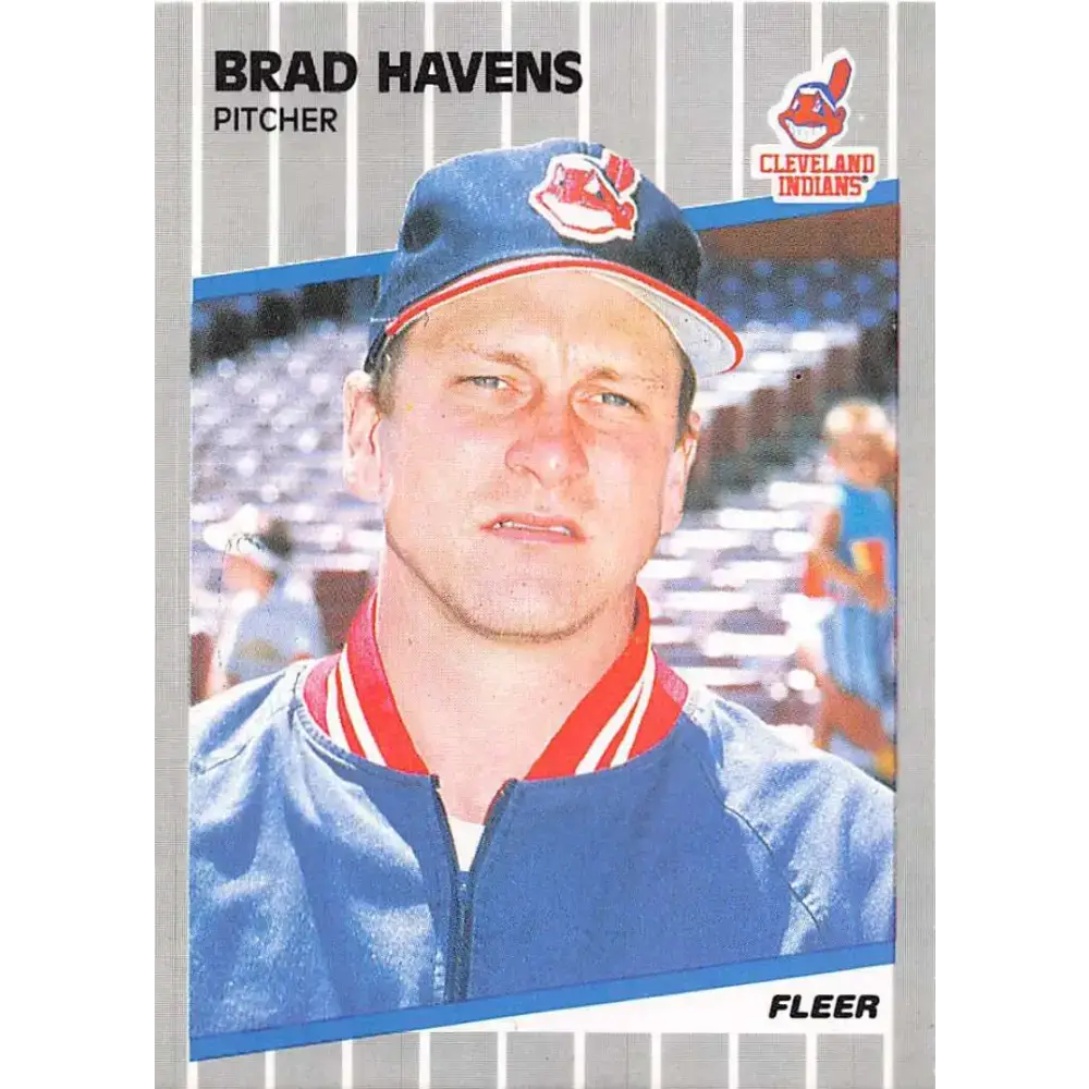 1989 Fleer #407 Brad Havens EX Excellent Cleveland Indians Baseball Card - Baseball Card Single