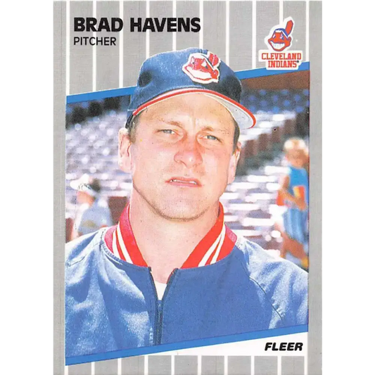 1989 Fleer #407 Brad Havens EX Excellent Cleveland Indians Baseball Card - Baseball Card Single