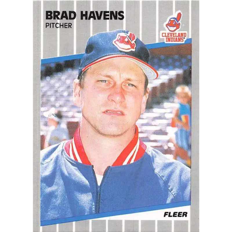 1989 Fleer #407 Brad Havens EX Excellent Cleveland Indians Baseball Card - Baseball Card Single