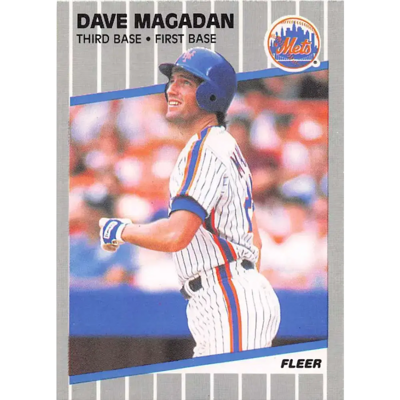 1989 Fleer #41 Dave Magadan EX Excellent New York Mets Baseball Card - Baseball Card Single