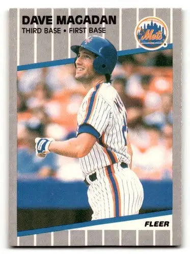 Original gloss Dave Magadan Mets baseball cards 1989 Fleer #41 collectible card