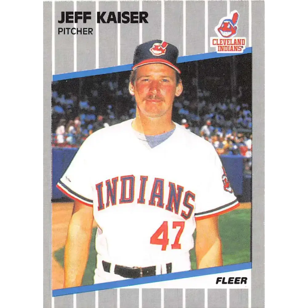 1989 Fleer #410 Jeff Kaiser EX Excellent RC Rookie Cleveland Indians Baseball Card