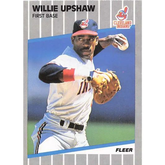 1989 Fleer #415 Willie Upshaw EX Excellent Cleveland Indians Baseball Card - Baseball Card Single