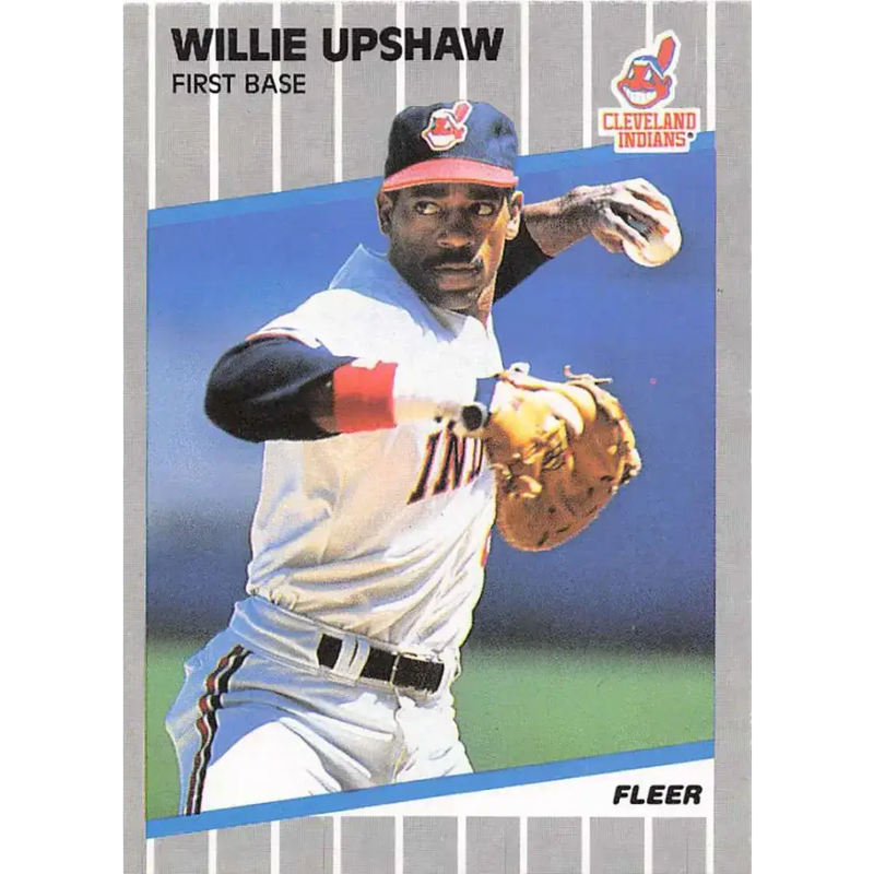 1989 Fleer #415 Willie Upshaw EX Excellent Cleveland Indians Baseball Card - Baseball Card Single