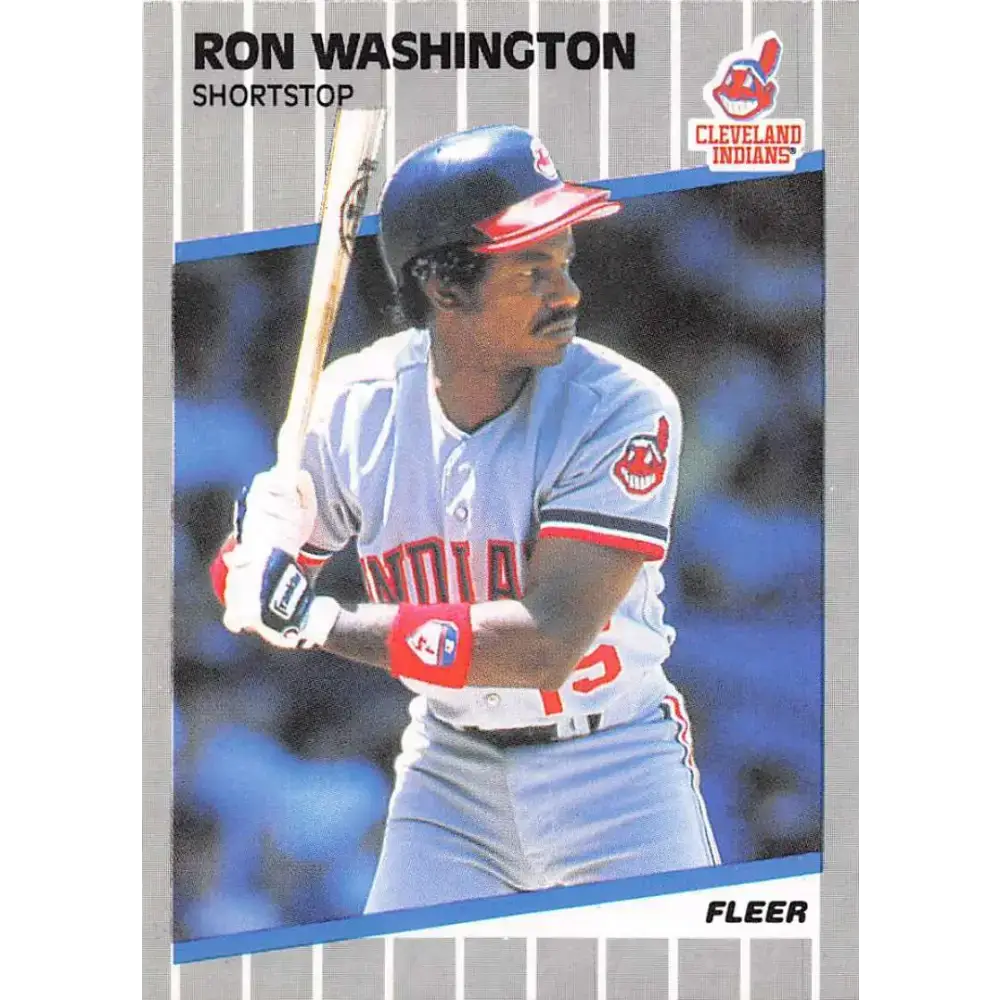 1989 Fleer #416 Ron Washington EX Excellent Cleveland Indians Baseball Card - Baseball Card Single