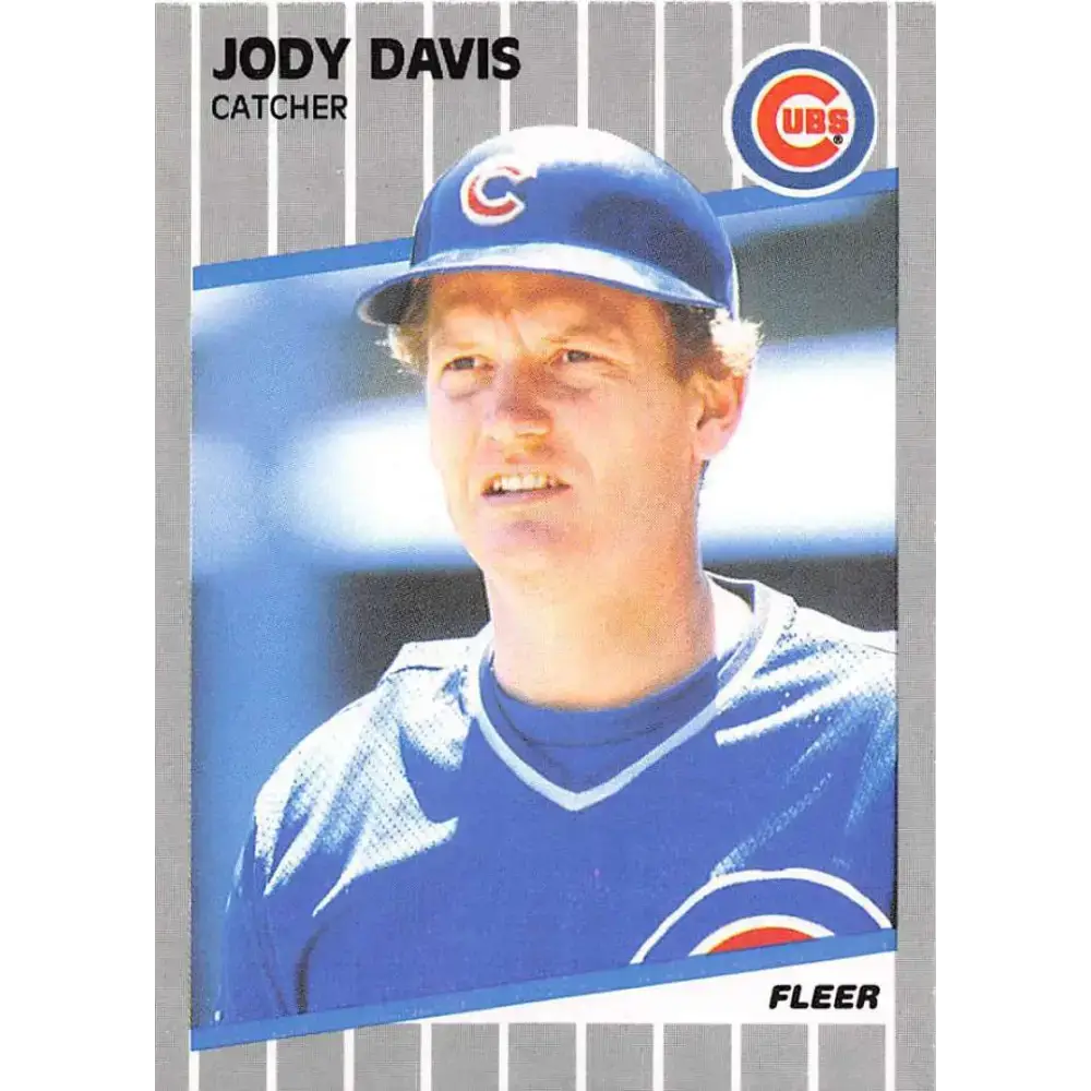 1989 Fleer #421 Jody Davis EX Excellent Chicago Cubs Baseball Card - Baseball Card Single
