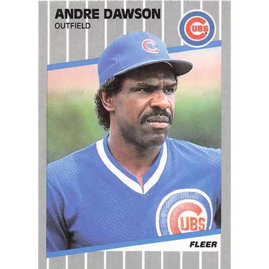 1989 Fleer #422 Andre Dawson EX Excellent Chicago Cubs Baseball Card