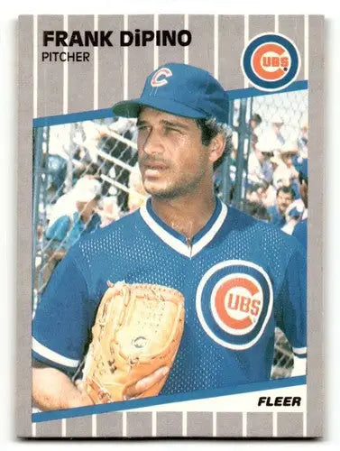 Chicago Cubs baseball card featuring Frank DiPino from 1989 Fleer #423