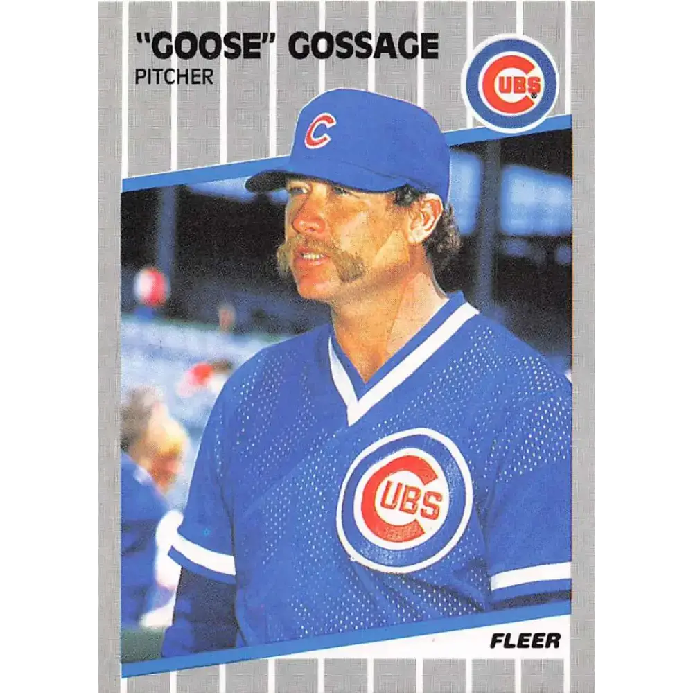 1989 Fleer #425 Rich Gossage EX Excellent Chicago Cubs Baseball Card - Baseball Card Single