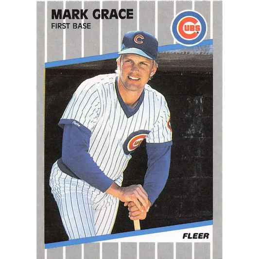 1989 Fleer #426 Mark Grace EX Excellent Chicago Cubs Baseball Card