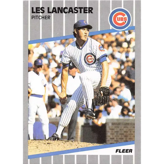 1989 Fleer #429 Les Lancaster EX Excellent Chicago Cubs Baseball Card