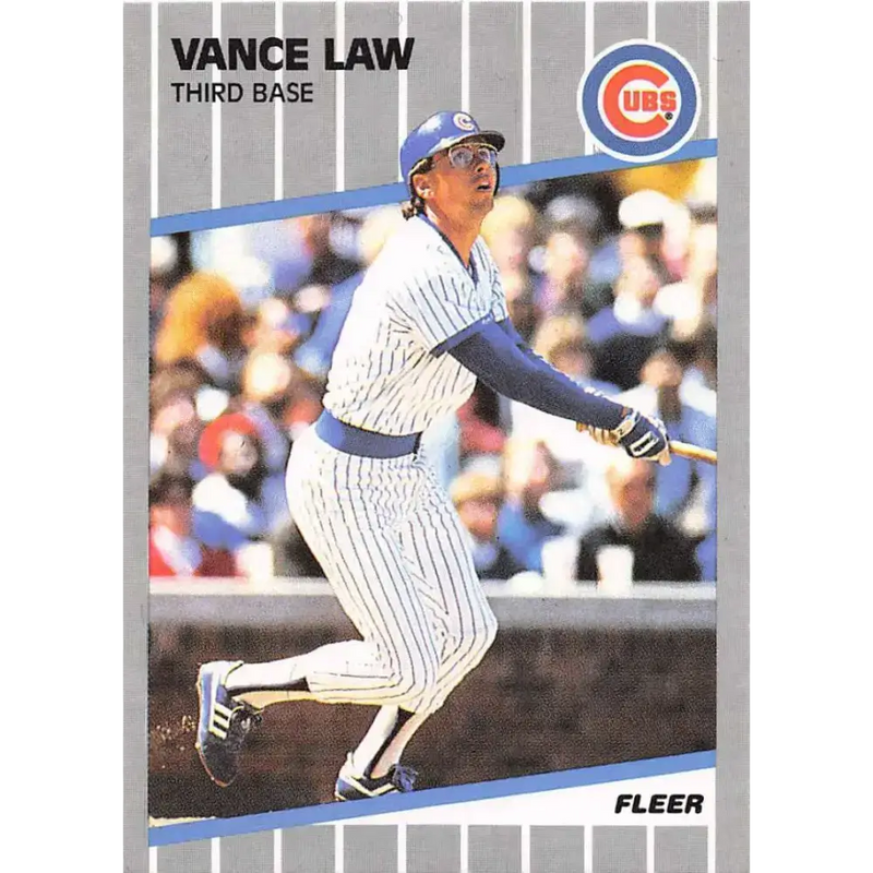 1989 Fleer #430 Vance Law EX Excellent Chicago Cubs Baseball Card - Baseball Card Single