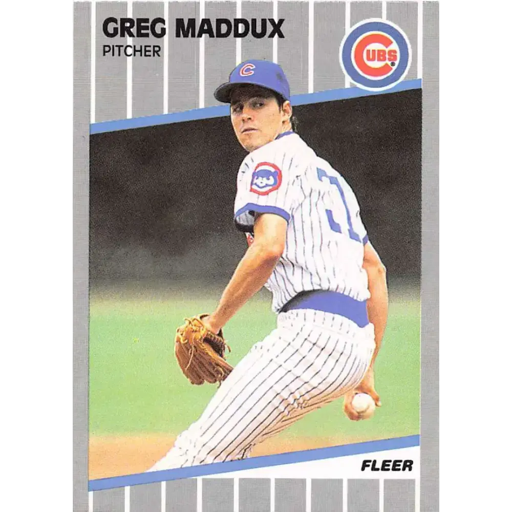 1989 Fleer #431 Greg Maddux EX Excellent Chicago Cubs Baseball Card - Baseball Card Single