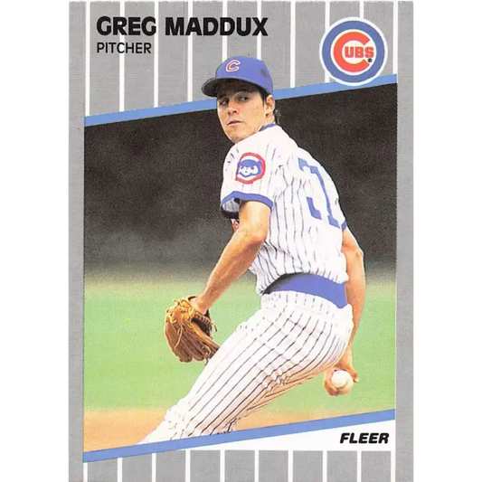 1989 Fleer #431 Greg Maddux EX Excellent Chicago Cubs Baseball Card
