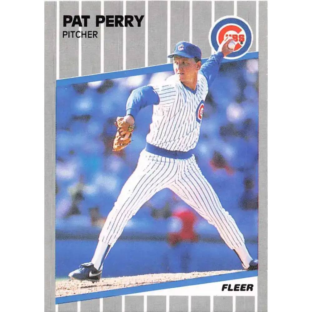 1989 Fleer #435 Pat Perry EX Excellent Chicago Cubs Baseball Card - Baseball Card Single