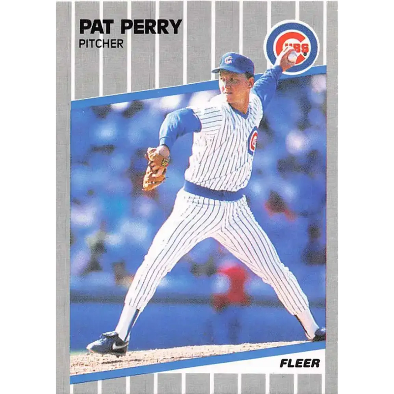 1989 Fleer #435 Pat Perry EX Excellent Chicago Cubs Baseball Card - Baseball Card Single