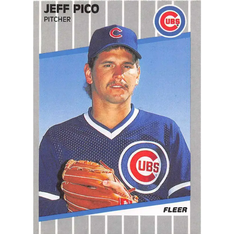 1989 Fleer #436 Jeff Pico EX Excellent Chicago Cubs Baseball Card - Baseball Card Single
