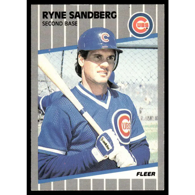1989 Fleer #437 Ryne Sandberg EX Chicago Cubs Baseball Card - Baseball Card Single