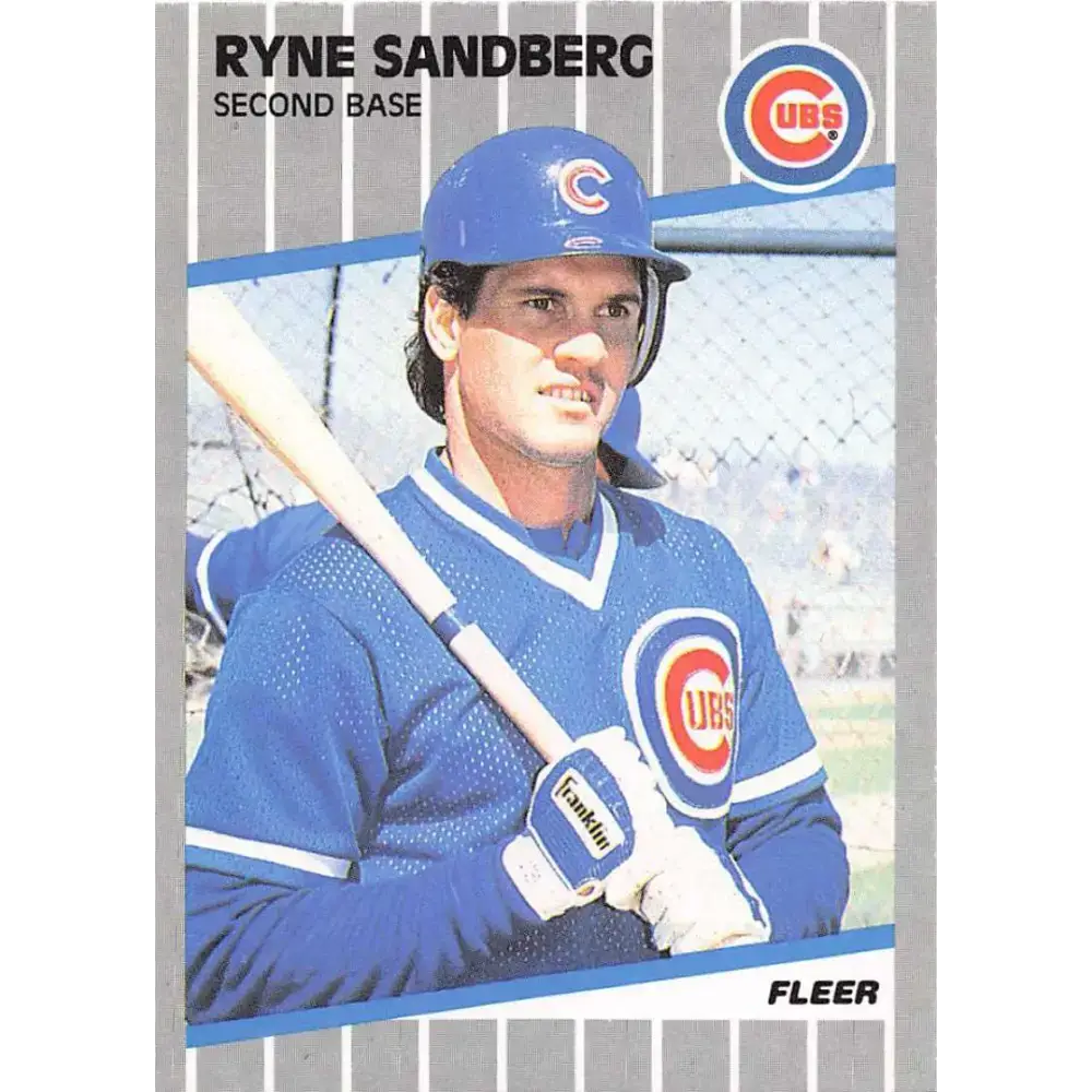 1989 Fleer #437 Ryne Sandberg EX Excellent Chicago Cubs Baseball Card - Baseball Card Single