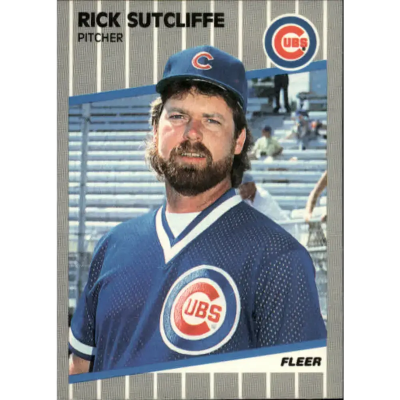 1989 Fleer #439 Rick Sutcliffe EX Excellent Chicago Cubs Baseball Card - Baseball Card Single