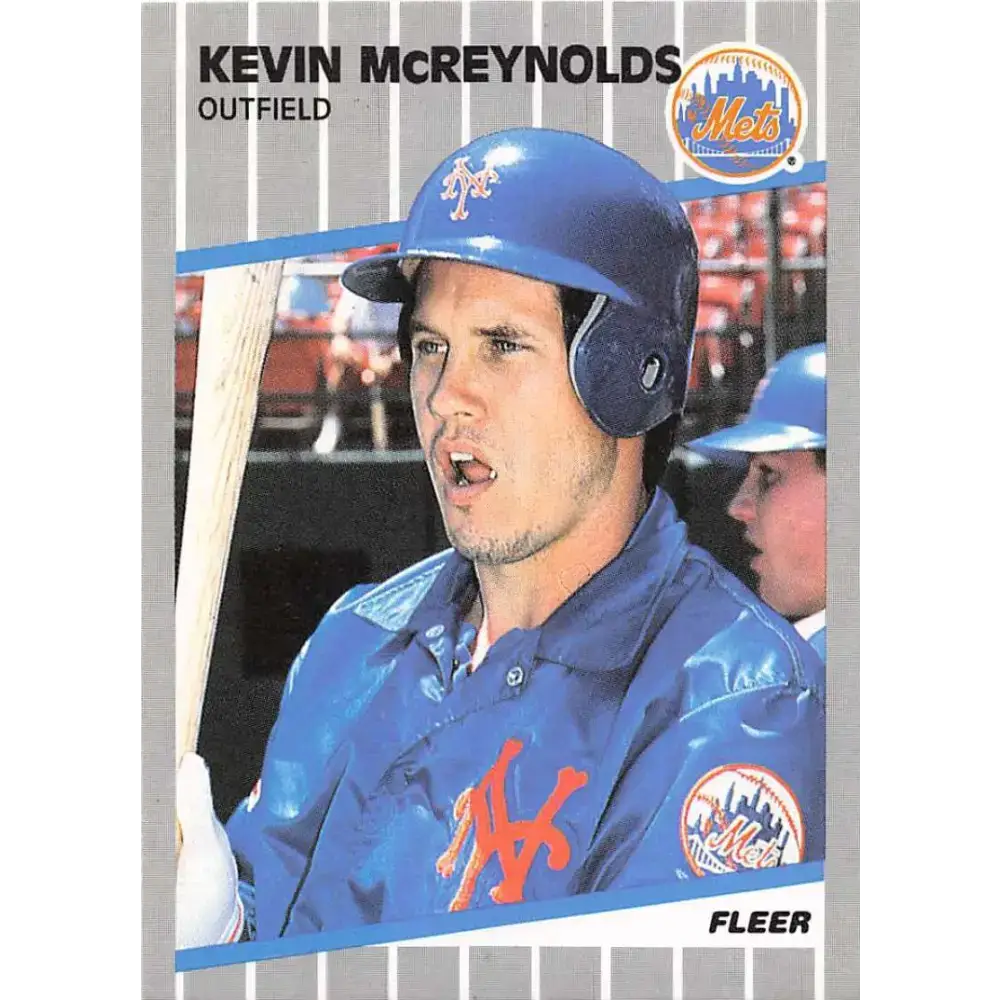 1989 Fleer #44 Kevin McReynolds EX Excellent New York Mets Baseball Card - Baseball Card Single