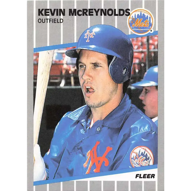 1989 Fleer #44 Kevin McReynolds EX Excellent New York Mets Baseball Card - Baseball Card Single