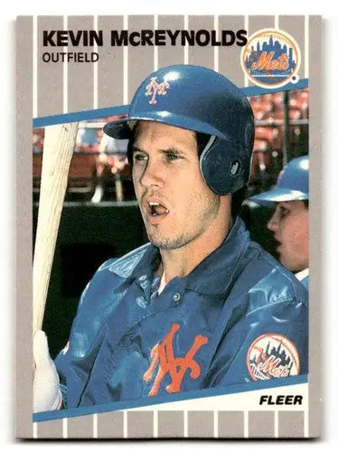 Original gloss Kevin McReynolds Mets baseball card from 1989 Fleer #44 NM near ID54490