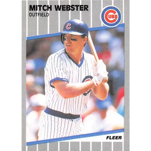1989 Fleer #442 Mitch Webster EX Excellent Chicago Cubs Baseball Card