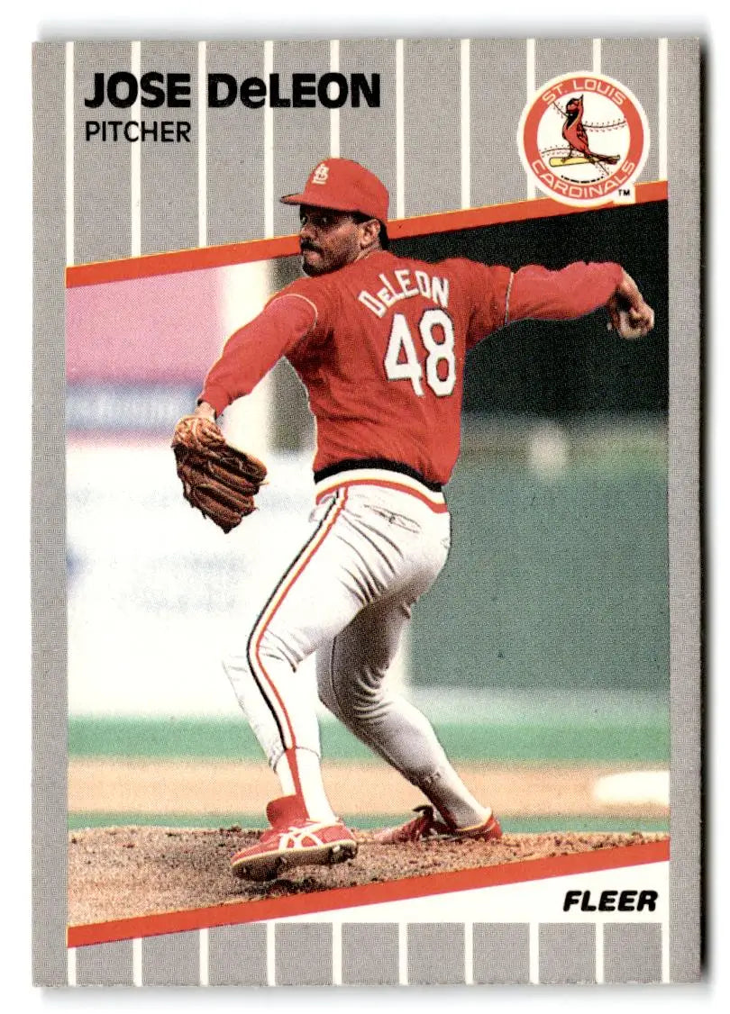 1989 Fleer #449 Jose DeLeon - Baseball Card Single