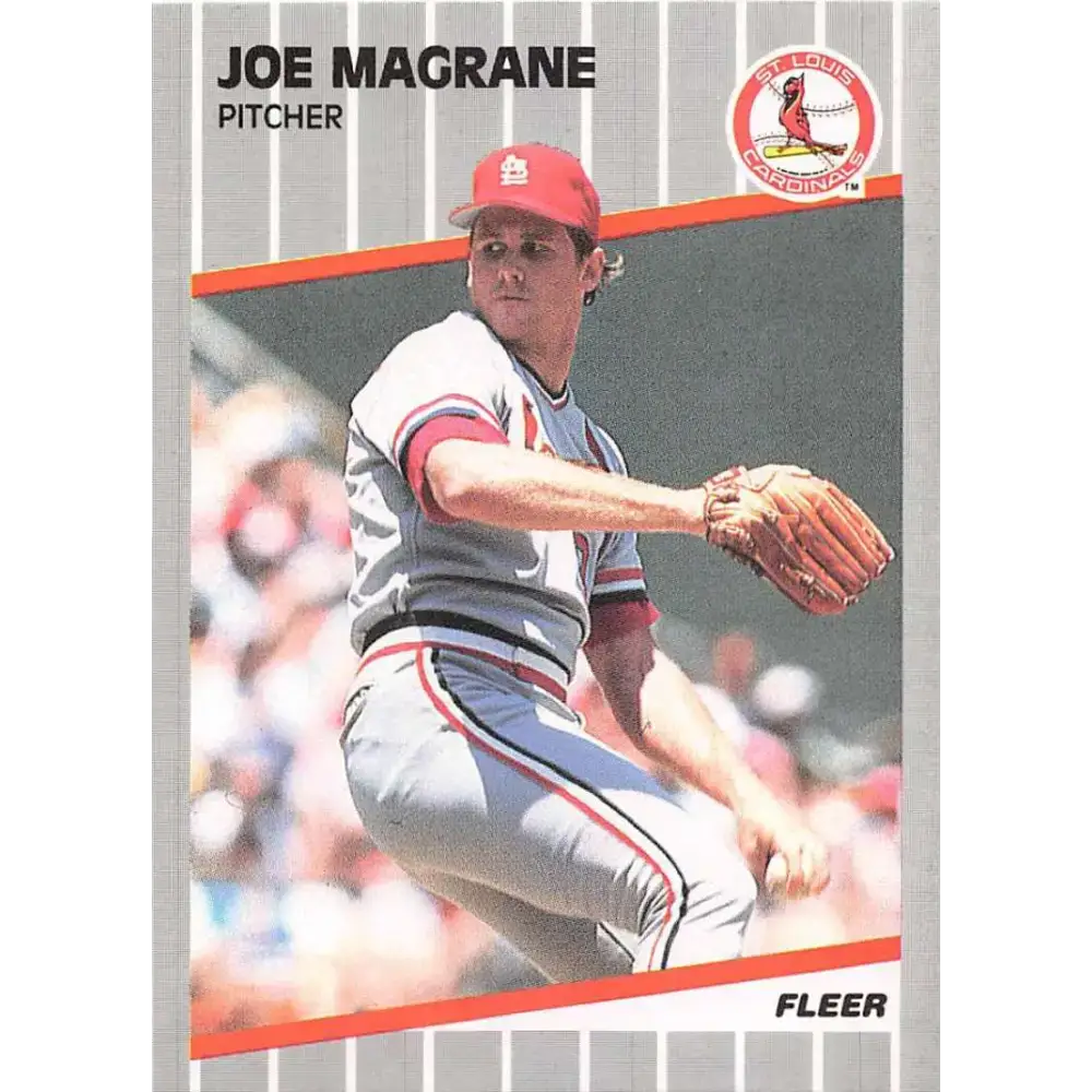 1989 Fleer #455 Joe Magrane EX Excellent St. Louis Cardinals Baseball Card - Baseball Card Single